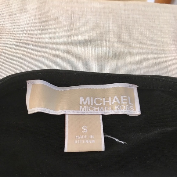 Michael Kors Black Cold Shoulder Dress w/ Belt - Picture 5 of 8